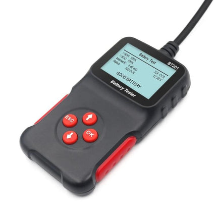 Car Battery Checker for Routine Vehicle Maintenance Essentials - handheld battery tester with LCD showing 'GOOD BATTERY' for quick vehicle checks