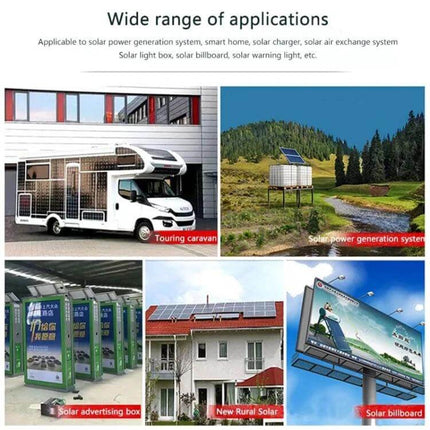 20A Solar Charge Controller for 12V/24V Lead-Acid and Lithium Batteries with LCD one-button operation and multiple protections for RVs homes and solar systems