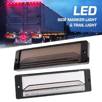 Truck Trailer Brake Light Three Color For Daily Use - LED three-color rear light with PC+ABS housing, screw-in mount, brake/turn/reverse signals
