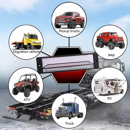 Truck Trailer Brake Light Three Color For Daily Use - three-color LED rear light for trucks, trailers, RVs with PC+ABS screw-in housing