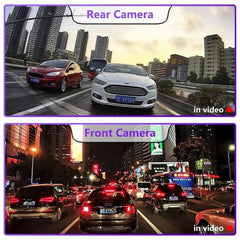 High-Definition Dual Lens Night Vision Dash Cam for Front and Rear Recording