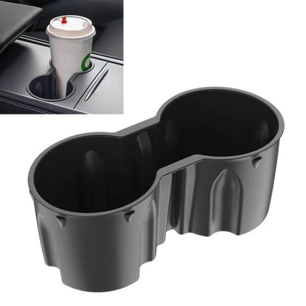 Shunwei Car Water Cup Holder for Tesla Model 3 and Y 2021-2022 - dual cup organizer keeping drinks secure and preventing spills