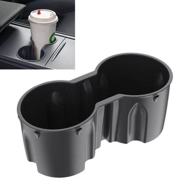 Shunwei Car Water Cup Holder for Tesla Model 3 and Y 2021-2022 - dual cup organizer keeping drinks secure and preventing spills