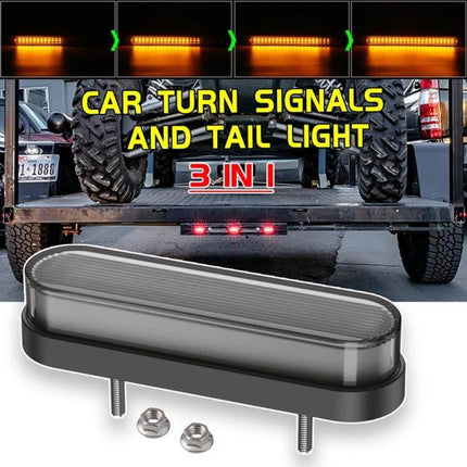 Pair of Double Color Brake and Turn Signal Lights for Vehicles LED 3-in-1 tail brake sequential turn signal for trucks and motorcycles