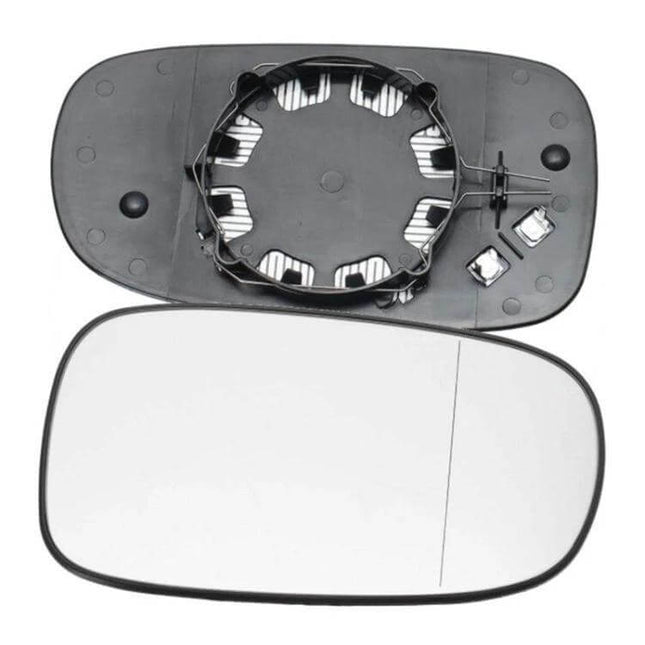 Wide-Angle Left Side Rearview Mirror for Saab 9-3 Vehicles - replacement mirror glass with backing plate and clips