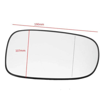 Wide-Angle Left Side Rearview Mirror for Saab 9-3 Vehicles - replacement glass with 190mm x 107mm dimensions