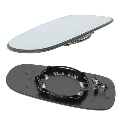 Wide-Angle Left Side Rearview Mirror for Saab 9-3 Vehicles - replacement glass with backing plate and clips for improved side visibility