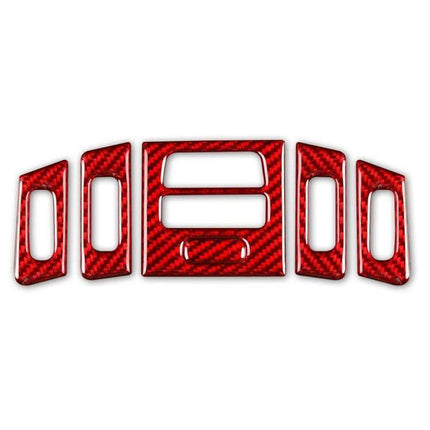 Carbon Fiber Decorative Stickers for BMW Air Outlets, Six-Piece Set - red real carbon fiber trim kit for vents
