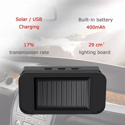 Tire Pressure Monitor for Safer Daily Vehicle Travel dashboard solar USB charging monitor with built-in 400mAh battery and lighting board