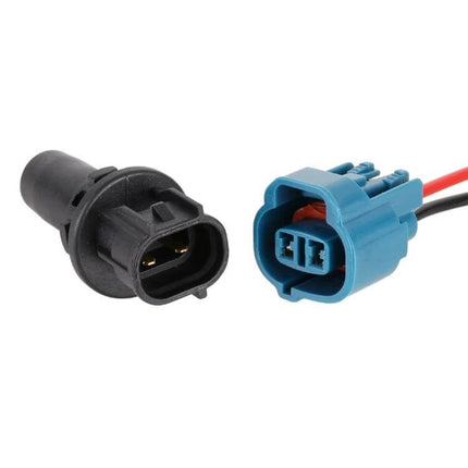 T10 Car Lamp Holder Socket With Cable For Everyday Interior Lighting – black socket and blue wired connector for dashboard and door lighting