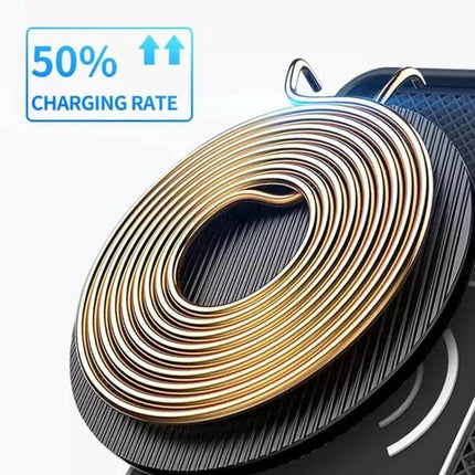 Car Wireless Charger For Volvo With Anti-Slip Design showing coil detail and 50% faster charging rate