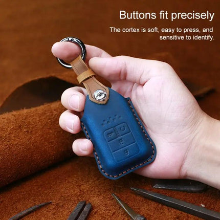Honda Cowhide Leather Protective Key Case for Three Keys Tailgate Version