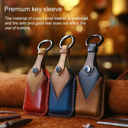 Honda Cowhide Leather Protective Key Case for Three Keys Tailgate Version