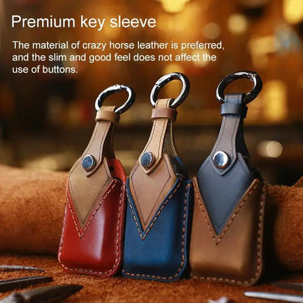 Cowhide Leather Key Protective Case for Honda Vehicles