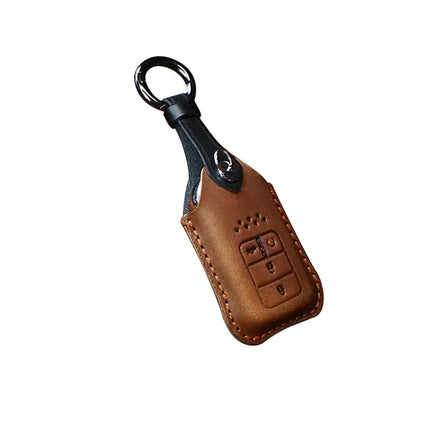 Cowhide Leather Key Protective Case for Honda Vehicles