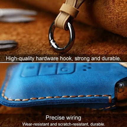 Cowhide Leather Key Protective Case for Honda Vehicles