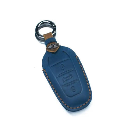 Peugeot Cowhide Leather Key Case for Car Protection