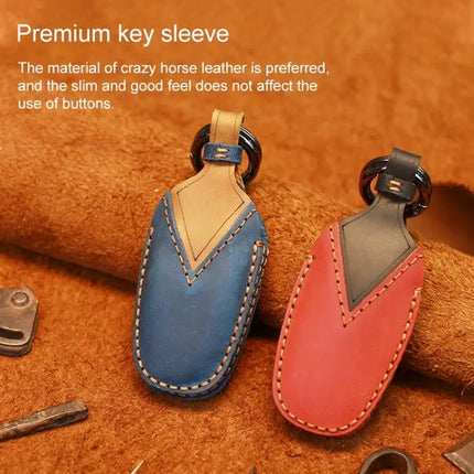 Peugeot Cowhide Leather Key Case for Car Protection