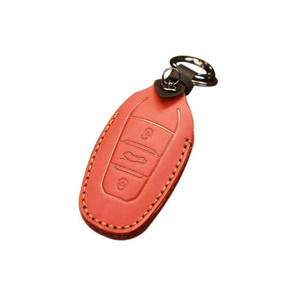Peugeot Cowhide Leather Key Case for Car Protection