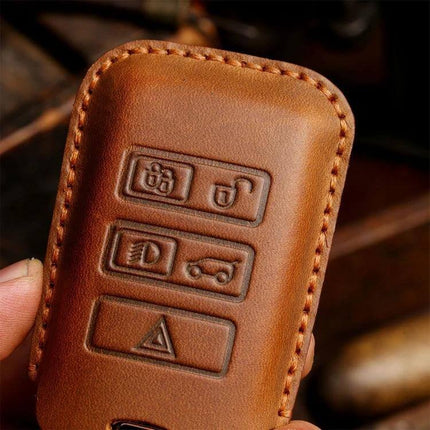 Leather Key Case in Cowhide for Land Rover Vehicles protecting Range Rover and Discovery keys from scratches and wear