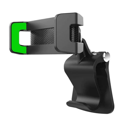 Adjustable Car Sun Visor Phone Holder for Rear Seats and More - black adjustable clip-on phone mount for sun visor and rear seat use