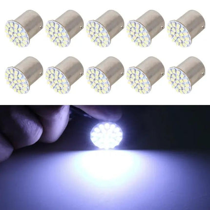 1156 Socket Car Turn Signal LED Bulbs, Universal Fit Pack Of 10 | Syndmart