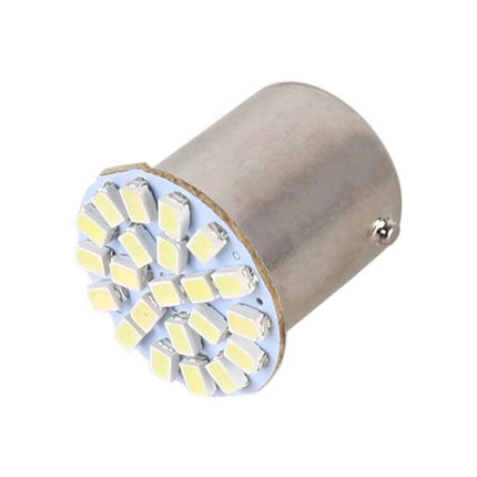 1156 Socket Car Turn Signal LED Bulbs, Universal Fit Pack Of 10 single LED bulb close-up showing multi-LED board and 1156 socket for replacement