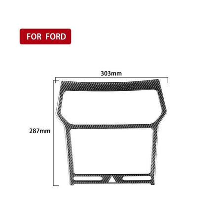 Carbon Fiber Decorative Sticker for Ford Explorer Navigation Panel - carbon fiber trim decal 303x287mm for 2016-2019 dashboard