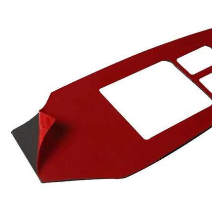 Nissan 370Z Carbon Fiber Decorative Right Drive Door Sticker - red carbon fiber peel-and-stick trim for right door (2009+ models)