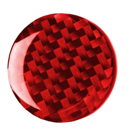 Carbon Fiber Decorative Sticker for BMW Mini Multimedia Knob - red carbon fiber round trim for dashboard knob