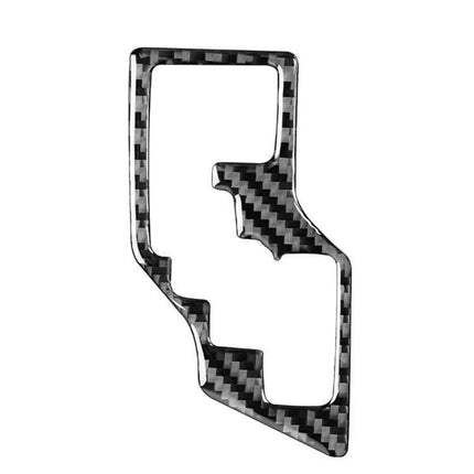 Carbon Fiber Decorative Gear Sticker for Toyota Corolla Levin 2014-2018 – carbon fiber trim piece shown on white background