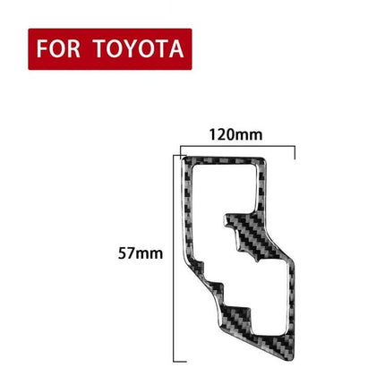 Carbon Fiber Decorative Gear Sticker for Toyota Corolla Levin 2014-2018 - carbon fiber gear trim dimensions 120mm x 57mm
