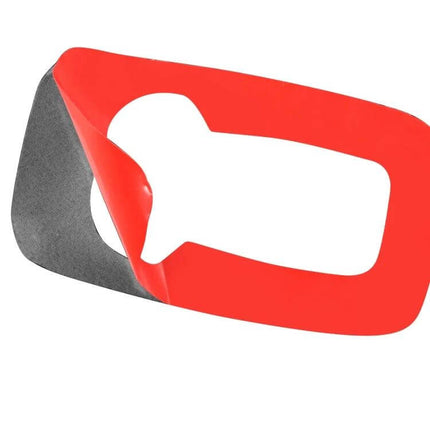 Carbon Fiber 4-in-1 Door Sticker for Volvo XC90 Right Drive - red peel-and-stick trim for right-drive XC90 doors