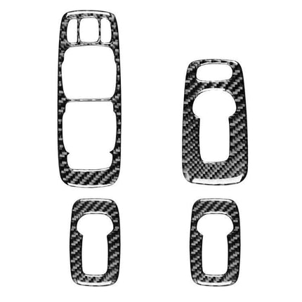 Carbon Fiber Decorative Sticker for Volvo XC90 2008-2014 Left Drive - carbon fiber door handle and switch trim set shown