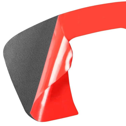 Carbon Fiber Car Interior Decorative Sticker for Volvo XC90 2003-2014 - close-up peel of red-backed carbon fiber trim adhesive