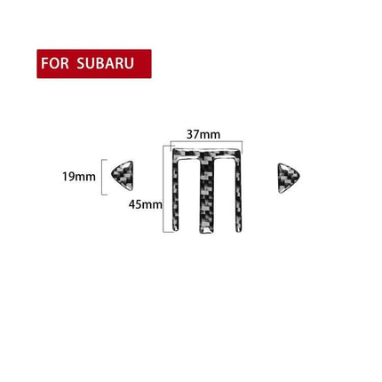 Carbon Fiber Decorative Sticker for Subaru BRZ and Toyota 86 2017-2019 - carbon fiber trim pieces with dimensions 37x45x19mm for badges and trim