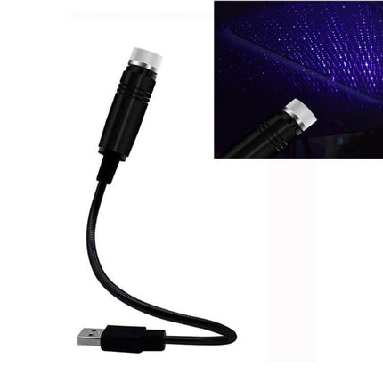 Car USB Star Dome Projector Light, Purple Blue for Night Driving - compact USB star projector with flexible neck, purple-blue cabin starry glow
