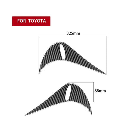 Set of 2 Carbon Fiber Decorative Stickers for Toyota GT86 Back Lamps - carbon fiber back lamp trim, 325mm x 88mm, set of two