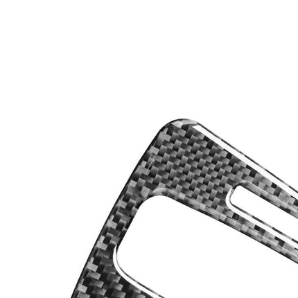 Carbon Fiber Gear Indicator Frame Sticker for Honda CRV Right Drive - close-up carbon fiber texture and cutouts