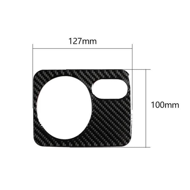 Carbon Fiber Decorative Sticker for Volkswagen Golf 6 Headlight Switch - carbon fiber textured trim piece 127x100mm
