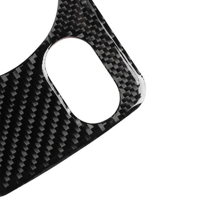 Carbon Fiber Decorative Sticker for Volkswagen Golf 6 Headlight Switch - close-up of black carbon fiber texture and headlight switch cutout