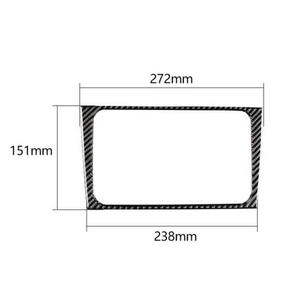 Decorative Carbon Fiber Car Sticker for Volkswagen Golf 6 CD Panel - carbon fiber trim decal with dimensions 272x151mm (inner 238mm) for left or right side