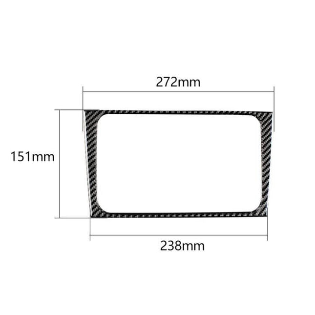 Decorative Carbon Fiber Car Sticker for Volkswagen Golf 6 CD Panel - carbon fiber trim decal with dimensions 272x151mm (inner 238mm) for left or right side