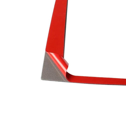 Decorative Carbon Fiber Car Sticker for Volkswagen Golf 6 CD Panel – red adhesive edge shown for dashboard fit and easy application