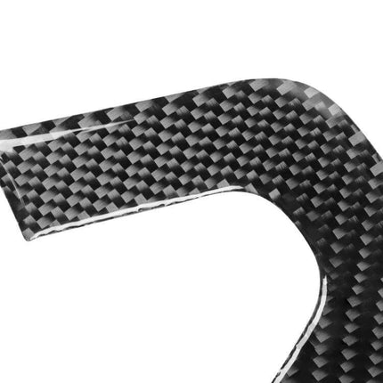 Carbon Fiber Decorative Stickers for Dodge Challenger Steering Wheel - close-up carbon fiber steering wheel trim decal