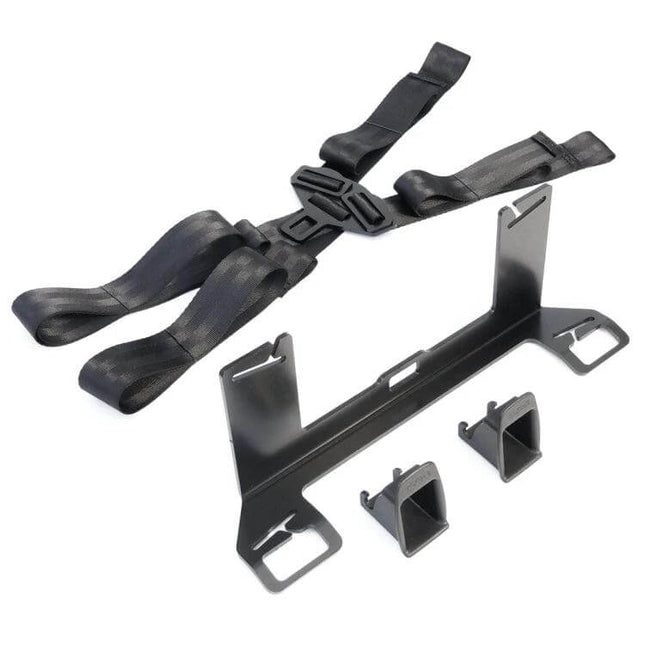 Universal ISOFIX Bracket for Child Safety Seat Installation in Cars showing metal bracket with straps and adapters for secure quick fit