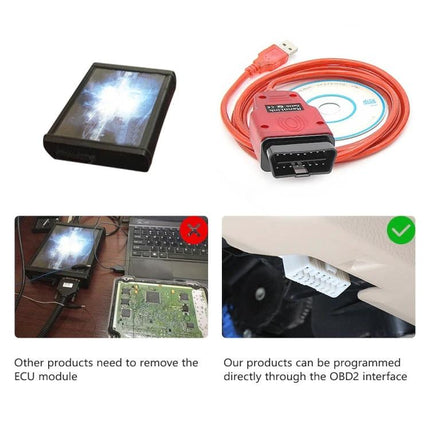 Essential Renolink Tool for Everyday Renault Vehicle Maintenance - OBD2 Renolink device and cable for key programming and airbag reset