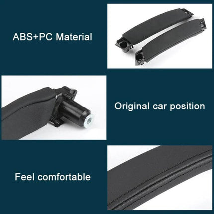 Land Rover Discovery Interior Door Handle Replacement Leather Texture - ABS+PC leather‑textured front/rear door handle for 2015–2019 Discovery