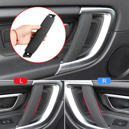 Land Rover Discovery Interior Door Handle Replacement Leather Texture black leather-textured ABS+PC front rear door handle cover