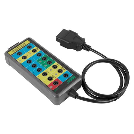 DUOYI Detector for Everyday Car Maintenance and Checks - OBDII connector tester with color-coded pin ports for quick diagnostics and emissions prep